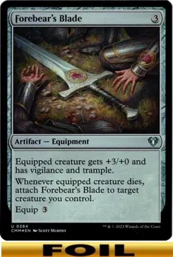 1x - Forebear's Blade - FOIL #384 - Commander Masters - CUC NM MTG - Image 1