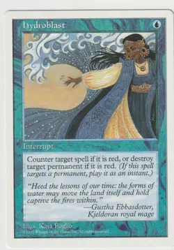 1x HYDROBLAST Magic The Gathering MtG Common Blue 5th NMINT - Image 1