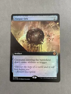MTG Outlaws of Thunder Junction Torpor Orb Extended Art Foil The Big Score NM - Image 1