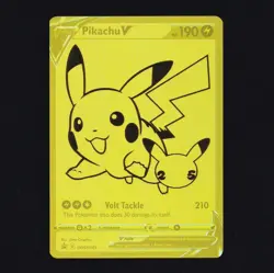 Pikachu V SWSH145 (Pokemon Celebrations) UPC Exclusive Black Star Promo - Image 1