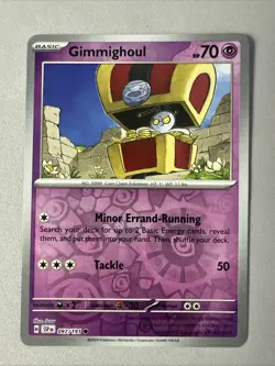 Pokemon TCG * SV Surging Sparks * 097/191 Gimmighoul C * REVERSE HOLO * FRESH PK - Image 1