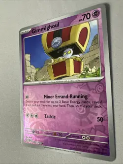 Pokemon TCG * SV Surging Sparks * 097/191 Gimmighoul C * REVERSE HOLO * FRESH PK - Image 2