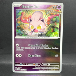 2024 POKEMON TEMPORAL FORCES SCREAM TAIL 077/162 REVERSE HOLO (UNCOMMON) - Image 1