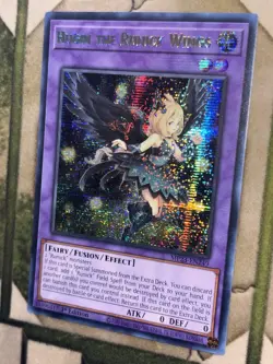 YuGiOh HUGIN THE RUNICK WINGS **Misprint** Prismatic Secret Rare MP23-EN249 - Image 1