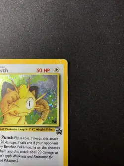 Meowth #10 Black Star Gameboy Promo Holo HP Creased Vintage Pokemon Card 1999 - Image 3