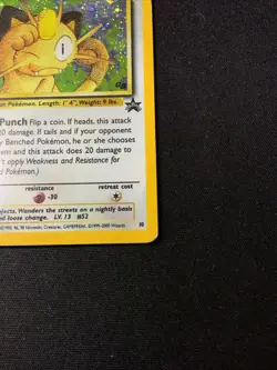 Meowth #10 Black Star Gameboy Promo Holo HP Creased Vintage Pokemon Card 1999 - Image 4