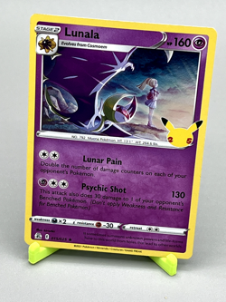 Lunala 015/025 Holo Rare - Celebrations - Pokemon Card LP Condition - Image 1
