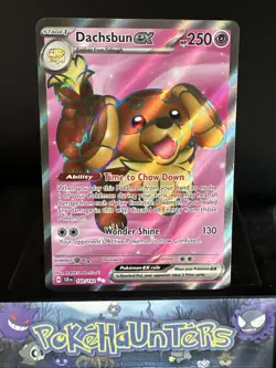 Pokemon Card Dachsbun EX 160/142 Stellar Crown Full Art Holo Ultra Rare NM - Image 1