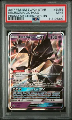 PSA 9 2017 POKEMON SM BLACK STAR PROMO #SM58 NECROZMA GX-HOLO PROMO-MYSTERS.PWR. - Image 1