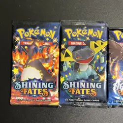 4x Pokemon TCG: Shining Fates Booster Pack Lot ART SET Factory Sealed - Image 2