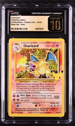 Pokemon Celebrations 25th Classic Collection Charizard 4/102 CGC 10 Pristine - Image 1