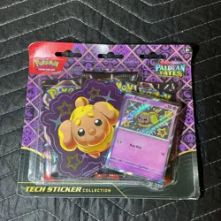 Pokemon TCG Paldean Fates Tech Sticker Collection - Fidough NEW SEALED - Image 1