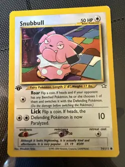 Pokemon Snubbull #74/111 - Neo Genesis Set - FIRST EDITION !!! - Image 2