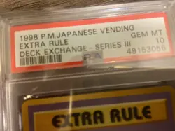 PSA 10 GEM MINT Pokemon DECK EXCHANGE Vending Series 3 Japanese 1998 Extra Rule - Image 5