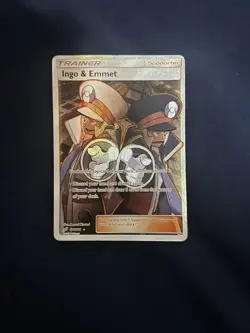 Ingo & Emmet 176/181 Full Art Pokemon TCG Sun & Moon Team Up Ultra Rare LP - Image 1