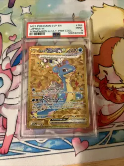 2024 POKEMON SVP EN-SV BLACK STAR PROMO #164 LAPRAS EX PSA 9 - Image 1