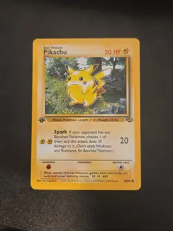 Pikachu 60/64 Pokemon TCG 1st Edition Jungle - MP - Image 1