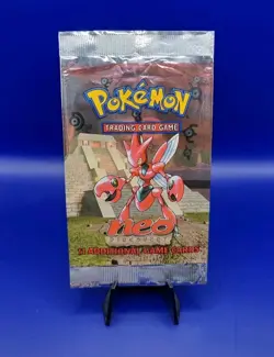 Pokemon Neo Discovery EMPTY Booster Pack Scizor Artwork Vintage WOTC TCG 1999 - Image 1