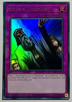 Solemn Judgment RA02-EN075 (NM) Ultra Rare 1st Edition YuGiOh! TCG - Image 1