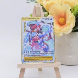 Blastoise Gold Metal Pokemon Card Collectible Gift - Image 1