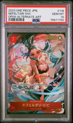 Nefeltari Vivi OP04-118 SEC Kingdoms of Intrigue ALT Art Card Japanese PSA 10!!! - Image 1
