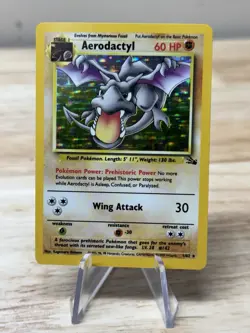 Aerodactyl Holo Rare Pokemon TCG Card Vintage 1/62 Fossil - LP-NM - Image 1