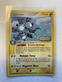 Magneton 22/92 Reverse Holo Rare EX Legend Maker Pokemon Card TCG Stamped NM - Image 1