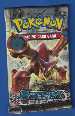 Pokemon "Steam Siege" 10-Card Sealed Booster Pack (Volcanion) X1 - Image 1