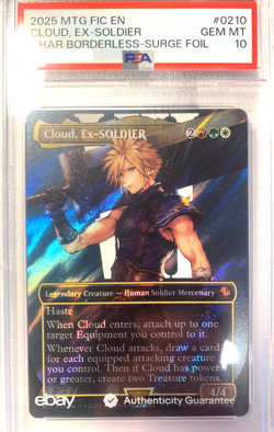 MTG Final Fantasy FIC Cloud, Ex- SOLDIER Surge Foil PSA 10 - Image 1