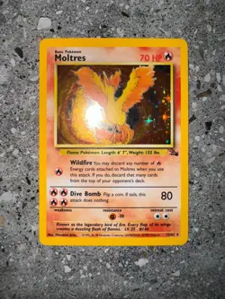 Pokemon TCG Cards Moltres 12/62 Fossil Holo Rare LP - Image 3