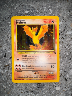 Pokemon TCG Cards Moltres 12/62 Fossil Holo Rare LP - Image 4