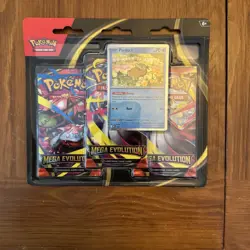 Pokemon TCG Mega Evolution Base Set 3-Pack Blister |Psyduck |BRAND NEW SEALED - Image 1