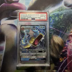 PSA 10 GEM MINT Gyarados GX Hidden Fates Tin Promo 2019 Holo Pokemon SM212 - Image 1