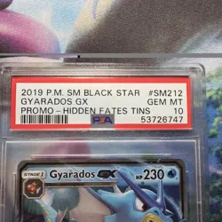 PSA 10 GEM MINT Gyarados GX Hidden Fates Tin Promo 2019 Holo Pokemon SM212 - Image 2