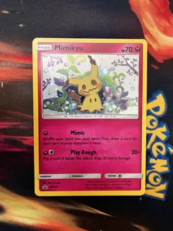 Mimikyu SM163 Holo Black Star Promo Pokemon 2019 Sun & Moon TCG Swirl - Image 1