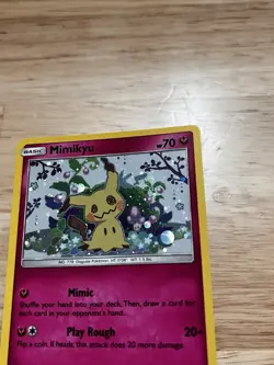 Mimikyu SM163 Holo Black Star Promo Pokemon 2019 Sun & Moon TCG Swirl - Image 4