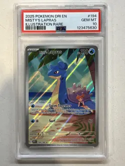 PSA 10 Misty's Lapras #194/182 - Destined Rivals Pokemon TCG - Image 1