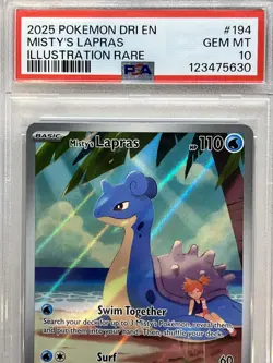 PSA 10 Misty's Lapras #194/182 - Destined Rivals Pokemon TCG - Image 2