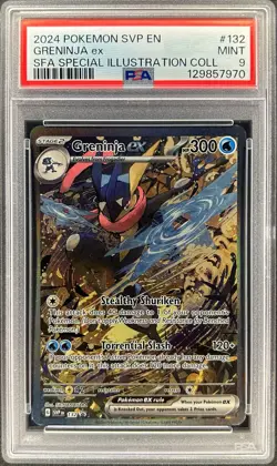 PSA 9 - GRENINJA EX - SVP 132 - SV PROMO SHROUDED FABLE SIR FULL ART ENGLISH - Image 1