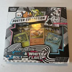 POKEMON BLACK BOLT WHITE FLARE POSTER COLLECTION BOX SEALED - Image 1