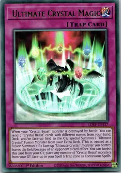 Yugioh Ultimate Crystal Magic (Green) LDS1-EN117 1st Edition Ultra Rare NM - Image 1