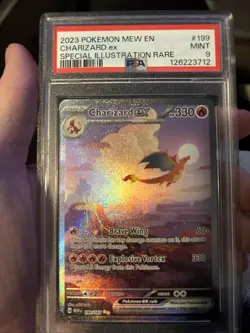 Pokemon TCG Charizard EX Scarlet & Violet 151 Card 199/165 Sir PSA 9 - Image 1