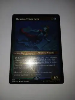 1x Thrasios, Triton Hero (Foil Etched) NM Foil Commander Legends MTG - Image 4