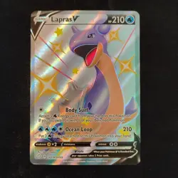 Pokemon TCG Lapras V Shining Fates SV110/SV122 Holo Shiny Holo Rare Mint - Image 1