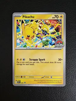 Pokemon TCG - Pikachu SVP 225 World Championship Stamped Promo - Image 1