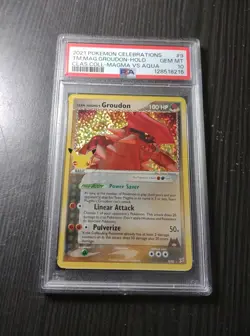 Pokemon Celebrations TEAM MAGMA'S GROUDON CC Magma Vs Aqua #9 PSA 10 Gem Mint - Image 1