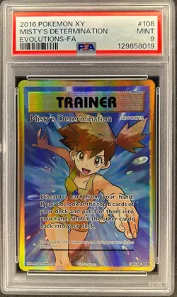 PSA 9 - MISTY’S DETERMINATION - 108/108 - XY EVOLUTIONS FULL ART ENGLISH POKEMON - Image 1