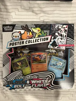 Pokemon Black Bolt White Flare Poster Collection Sealed Box - Image 1