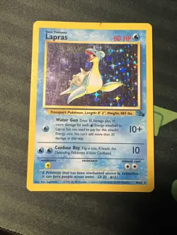 Lapras Fossil HOLO FOIL (MEDIUM PLAY MP) - Pokemon 10/62 Original 151 Rare - Image 1