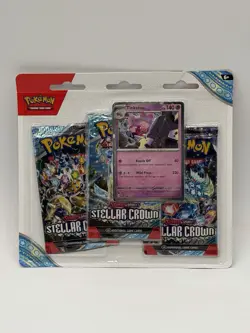 Pokemon Scarlet & Violet Stellar Crown 3 Pack Blister Pack Sealed New - Image 1